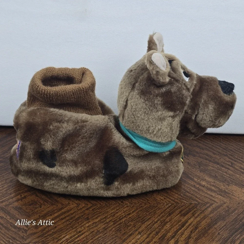 Kids Scooby-Doo Slippers Size 7-8 M Vintage Plush Cartoon Network Boys Girls